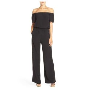 Charles Henry Off The Shoulder Wide Leg Jumpsuit M